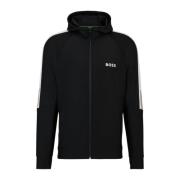 Zwarte Hooded Rits Jas Sicon Hugo Boss , Black , Heren