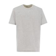 Katoenen T-shirt met ronde hals en contrastinzet Eleventy , Gray , Her...