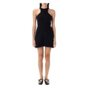 Stijlvol Contrast Mini Jurk Courrèges , Black , Dames