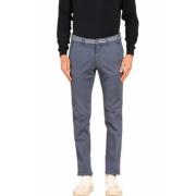 Slim Fit Indigo Gestreepte Riem Chino's Mason's , Blue , Heren