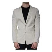 Beige Slim Fit Blazer Paolo Pecora , Beige , Heren