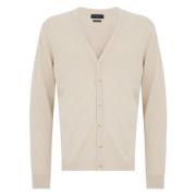 Beige Sweater met Front Button Sluiting Daniele Fiesoli , Beige , Here...