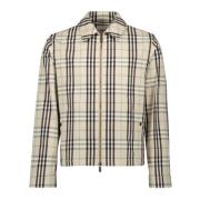 Geruite Harrington Jas Lente-Zomer 2025 Burberry , Beige , Heren