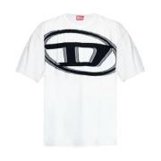 Heren T-Shirts & Polos Bianco Ss25 Diesel , White , Heren