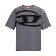 Heren T-Shirts & Polos in Grigio Diesel , Gray , Heren