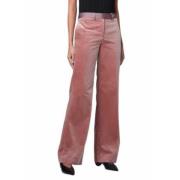 Fluwelen Rosewood Satijnen Riem Broek Paul Smith , Pink , Dames