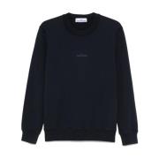 Blauwe Sweatshirt voor Mannen Stone Island , Blue , Heren