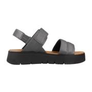 Stijlvolle platte sandalen voor vrouwen Geox , Gray , Dames