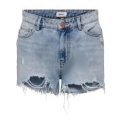 Katoenen Shorts voor Dames Collectie Only , Blue , Dames