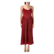 Luxe Corset Midi Jurk Zimmermann , Red , Dames