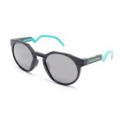 Zwarte Zonnebril met Ronde Frame Oakley , Black , Unisex