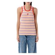 Gestreepte tanktop roze multi JW Anderson , Multicolor , Dames