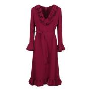 Magenta Effen Jurk Phalaris Stijl Valentino Garavani , Red , Dames