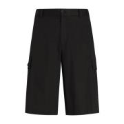 Zwarte Bermuda Shorts voor Mannen Dolce & Gabbana , Black , Heren