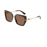 Cat Eye Zonnebril Ultra-Vrouwelijke Stijl Dolce & Gabbana , Brown , Un...