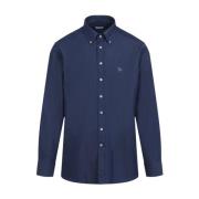 Blauw Logo Print Shirt Roma Stijl Etro , Blue , Heren