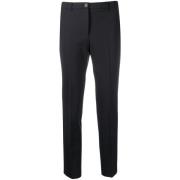 Blauwe Straight Broek met Ritssluiting Seventy , Blue , Dames