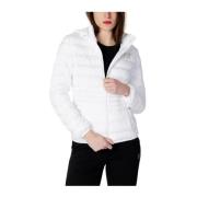 Witte Polyester Jas & Jas Collectie Emporio Armani EA7 , White , Dames