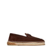 Bruine Suède Espadrilles met VLogo Signature Valentino Garavani , Brow...