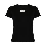 Dames T-shirts & Polo's in zwart MM6 Maison Margiela , Black , Dames