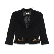 Nero Outerwear Aw24 Dameskleding Elisabetta Franchi , Black , Dames