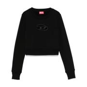 Zwarte Sweatshirt Damesmode Diesel , Black , Dames