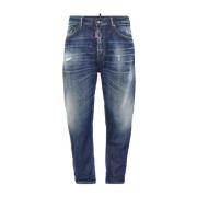 Mannen Iconische Blauwe Jeans Regular Fit Dsquared2 , Blue , Heren