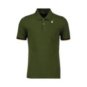 Heren Katoenen Polo Shirt Vincent K-Way , Green , Heren