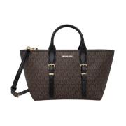 Leren Crossbody Tas Moore Michael Kors , Brown , Dames