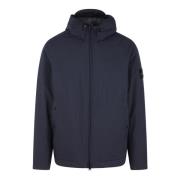 Waterdichte capuchon blousonjas Stone Island , Blue , Heren