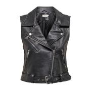 Zwarte Polyester Blend Jas Dames Collectie Only , Black , Dames