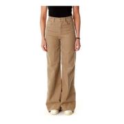 Corduroy Wide Leg High Waist Pants Armedangels , Beige , Dames