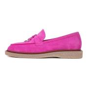 Suede Slip-On Loafers - Pink Cesare Gaspari , Pink , Dames