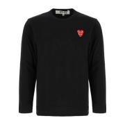 Casual Katoenen T-Shirt voor Mannen Comme des Garçons Play , Black , H...