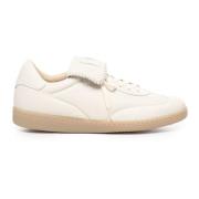 Witte Sneakers met Omgeslagen Tab Eleventy , White , Heren