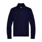 Marineblauwe kasjmier trui Regular Fit Ralph Lauren , Blue , Heren