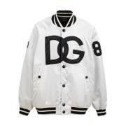 Varsity Bomberjack met DG-logo Dolce & Gabbana , White , Heren