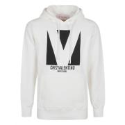 Ivoor Jersey Sweater Patroon Valentino Garavani , White , Dames