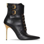 Uria leren enkellaarzen Balmain , Black , Dames