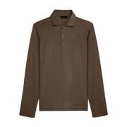 Bruine shirt kraag polostijl Ferrante , Brown , Heren