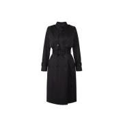 Jacquard Technische Stof Trenchcoat Elisabetta Franchi , Black , Dames