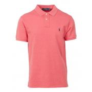 Slim Fit Piqué Katoenen Polo Shirt Polo Ralph Lauren , Pink , Heren