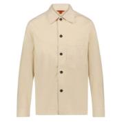 Casual Katoenen Overhemd voor Mannen Barena Venezia , Beige , Heren