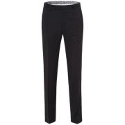 Moderne pasvorm wollen broek zwart Baldessarini , Black , Heren