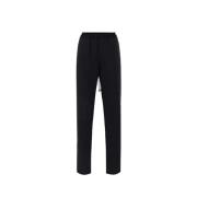 Zwarte satijnen smokingbroek met banden Elisabetta Franchi , Black , D...