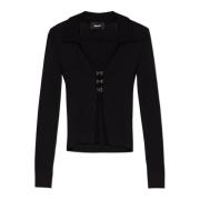 Geribbelde cardigan Dsquared2 , Black , Dames