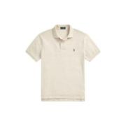 Korte Mouw Custom Slim Fit Polo Polo Ralph Lauren , Beige , Heren