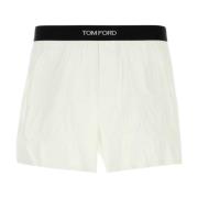 Witte Stretch Poplin Boxershorts Tom Ford , White , Heren