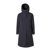 Carbon Zodiac Hooded Lange Jas Scandinavian Edition , Blue , Dames