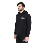 Zwarte hoodie met iconische details Tommy Jeans , Black , Heren